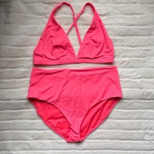 💕Bikini SET Fabletics Pink Punch Neon Bikini Set